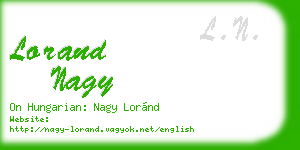 lorand nagy business card